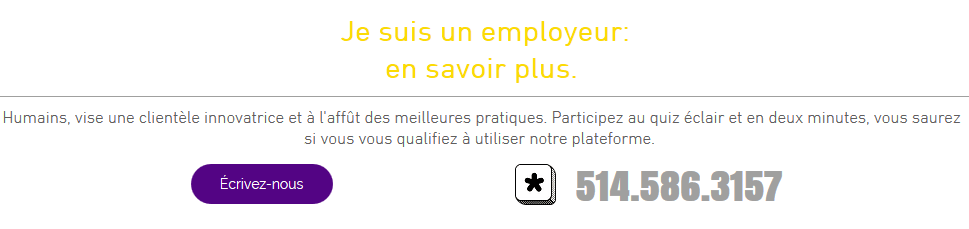 Contact pour les employeurs