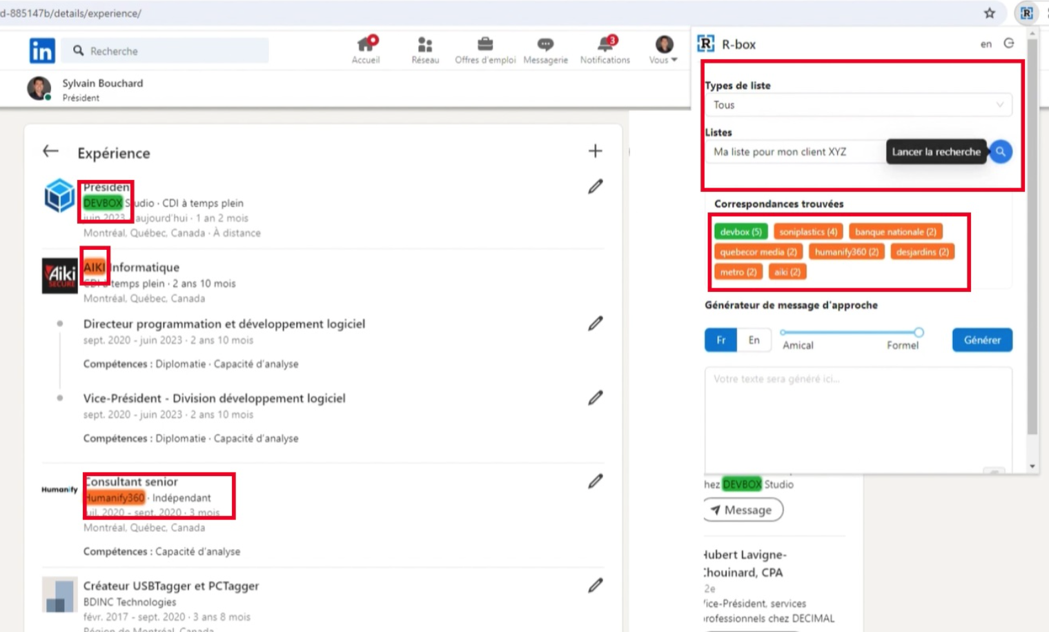 La magie R-Box opère !  Tu peux voir tous les mots-clés choisis, surlignés de la couleur désirée